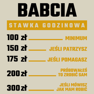 Stawka Godzinowa Babcia - Torba Na Zakupy Natural