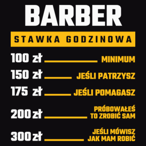 Stawka Godzinowa Barber - Męska Bluza z kapturem Czarna
