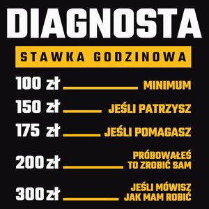 Stawka Godzinowa Diagnosta - Męska Koszulka Czarna