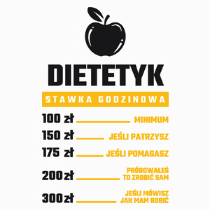 Stawka Godzinowa Dietetyk - Poduszka Biała