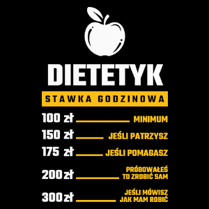 Stawka Godzinowa Dietetyk - Torba Na Zakupy Czarna