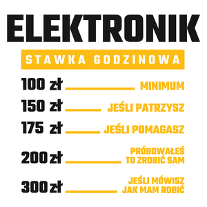 Stawka Godzinowa Elektronik - Kubek Biały