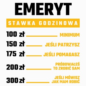 Stawka Godzinowa Emeryt - Poduszka Biała