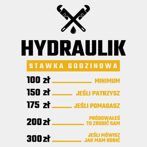 Stawka Godzinowa Hydraulik - Męska Koszulka Biała