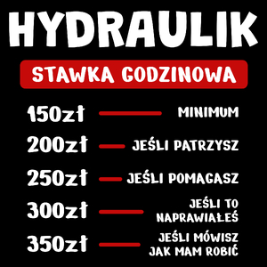 Stawka Godzinowa Hydraulik - Torba Na Zakupy Czarna