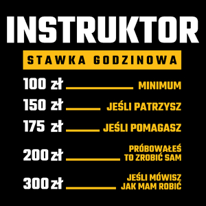 Stawka Godzinowa Instruktor - Torba Na Zakupy Czarna
