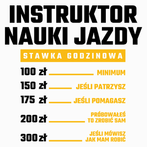 Stawka Godzinowa Instruktor Nauki Jazdy - Poduszka Biała