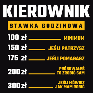 Stawka Godzinowa Kierownik - Męska Koszulka Czarna
