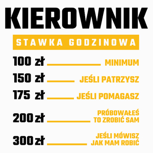 Stawka Godzinowa Kierownik - Poduszka Biała