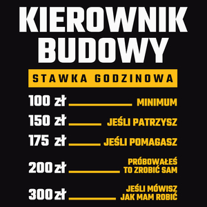 Stawka Godzinowa Kierownik Budowy - Męska Bluza Czarna