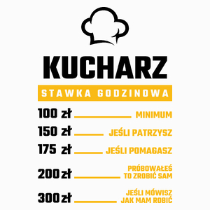 Stawka Godzinowa Kucharz - Poduszka Biała