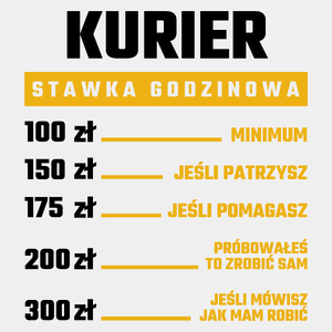 Stawka Godzinowa Kurier - Męska Koszulka Biała