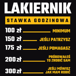 Stawka Godzinowa Lakiernik - Męska Koszulka Czarna