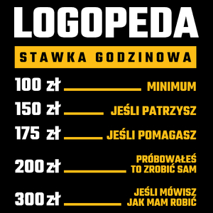 Stawka Godzinowa Logopeda - Torba Na Zakupy Czarna