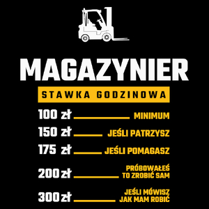 Stawka Godzinowa Magazynier - Torba Na Zakupy Czarna