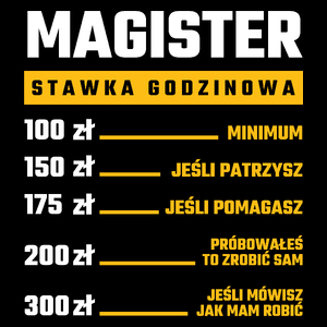 Stawka Godzinowa Magister - Torba Na Zakupy Czarna