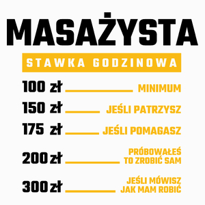 Stawka Godzinowa Masażysta - Poduszka Biała