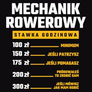 Stawka Godzinowa Mechanik Rowerowy - Męska Bluza Czarna