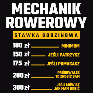 Stawka Godzinowa Mechanik Rowerowy - Męska Bluza z kapturem Czarna