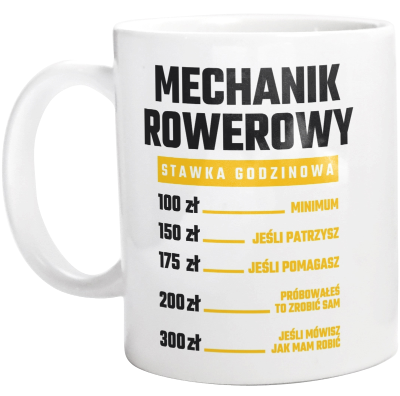 Stawka Godzinowa Mechanik Rowerowy - Kubek Biały
