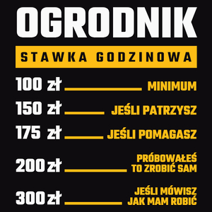 Stawka Godzinowa Ogrodnik - Męska Koszulka Czarna