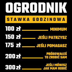 Stawka Godzinowa Ogrodnik - Torba Na Zakupy Czarna