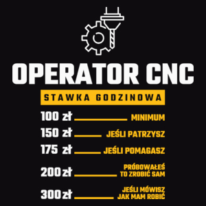 Stawka Godzinowa Operator Cnc - Męska Bluza z kapturem Czarna