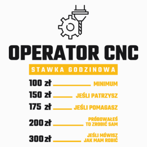 Stawka Godzinowa Operator Cnc - Poduszka Biała