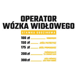 Stawka Godzinowa Operator Wózka Widłowego - Kubek Biały