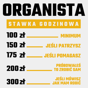 Stawka Godzinowa Organista - Męska Koszulka Biała