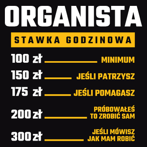 Stawka Godzinowa Organista - Męska Koszulka Czarna