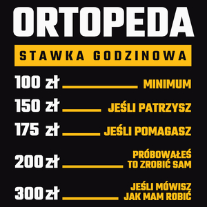 Stawka Godzinowa Ortopeda - Męska Bluza z kapturem Czarna