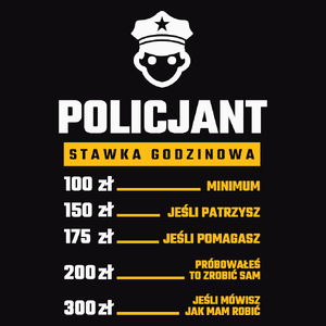 Stawka Godzinowa Policjant - Męska Bluza Czarna