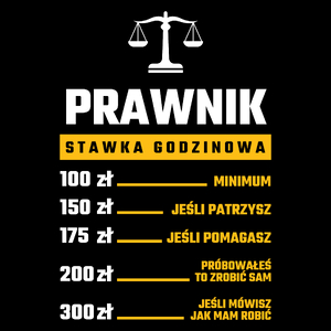 Stawka Godzinowa Prawnik - Torba Na Zakupy Czarna
