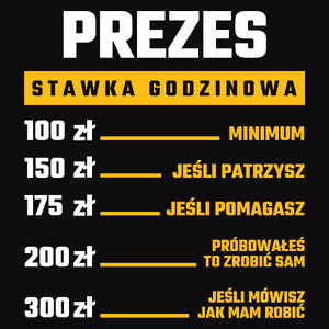 Stawka Godzinowa Prezes - Męska Bluza Czarna