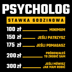 Stawka Godzinowa Psycholog - Torba Na Zakupy Czarna