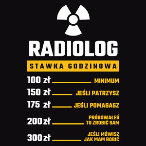Stawka Godzinowa Radiolog - Męska Bluza Czarna