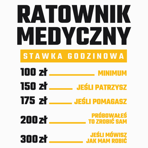 Stawka Godzinowa Ratownik Medyczny - Poduszka Biała
