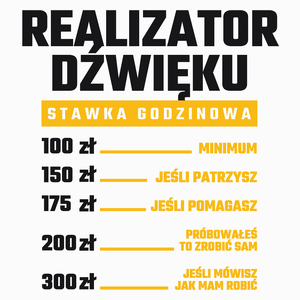 Stawka Godzinowa Realizator Dźwięku - Poduszka Biała