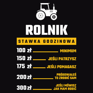 Stawka Godzinowa Rolnik - Męska Bluza Czarna