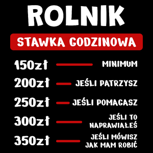Stawka Godzinowa Rolnik - Torba Na Zakupy Czarna