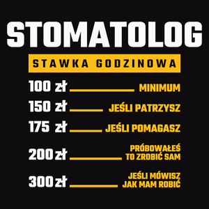 Stawka Godzinowa Stomatolog - Męska Bluza z kapturem Czarna
