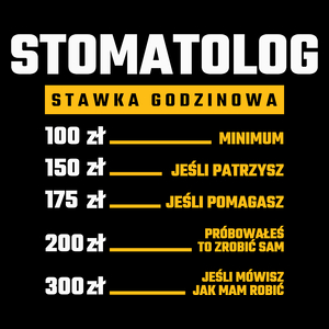 Stawka Godzinowa Stomatolog - Torba Na Zakupy Czarna