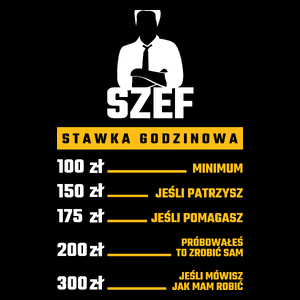 Stawka Godzinowa Szef - Torba Na Zakupy Czarna