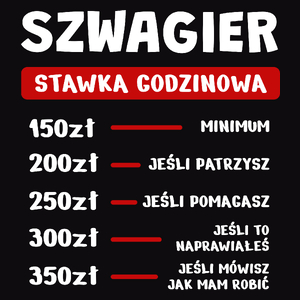 Stawka Godzinowa Szwagier - Męska Bluza z kapturem Czarna