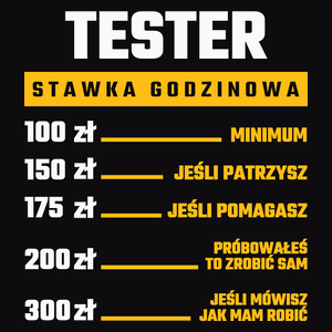 Stawka Godzinowa Tester - Męska Koszulka Czarna