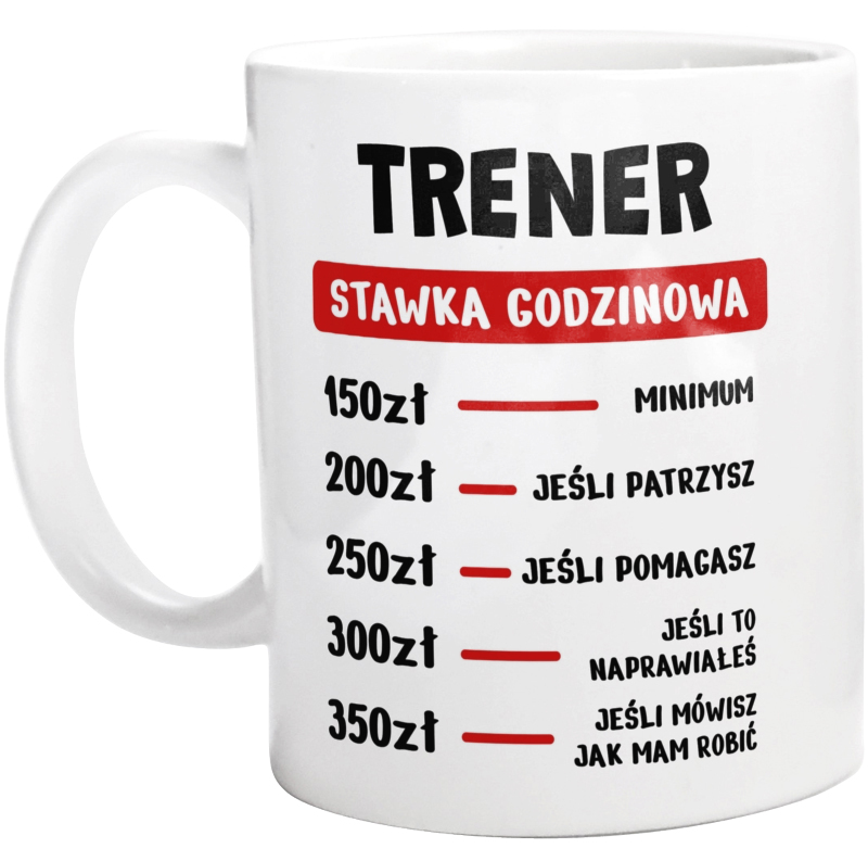 Stawka Godzinowa Trener - Kubek Biały