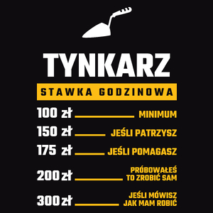 Stawka Godzinowa Tynkarz - Męska Koszulka Czarna