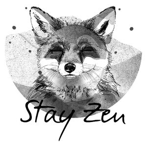 Stay Zen - Uśmiechnięty Lis - Kubek Biały