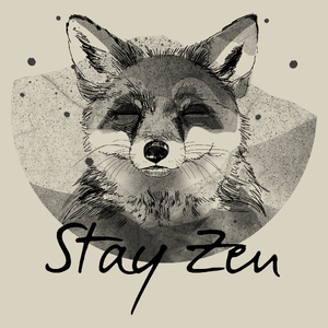 Stay Zen - Uśmiechnięty Lis - Torba Na Zakupy Natural
